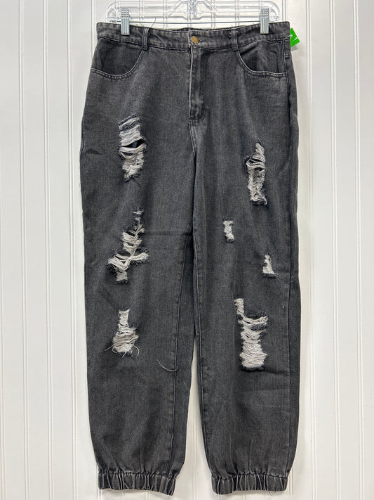 Jeans Straight By Hyfve In Black Denim, Size:L