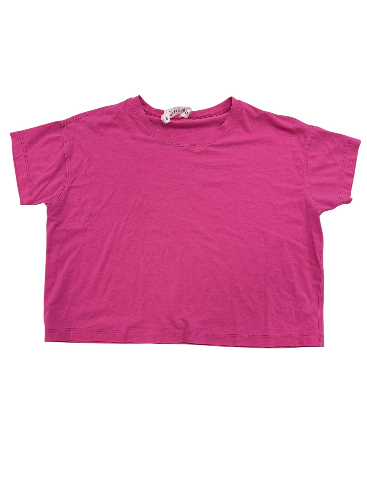 Athletic Top Ss By Lululemon In Pink, Size:4
