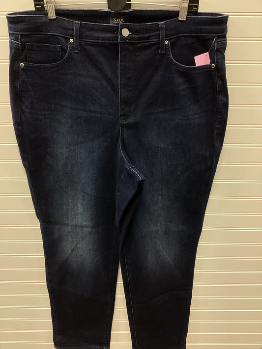 Jeans Straight By Not Your Daughters Jeans In Blue Denim, Size:14