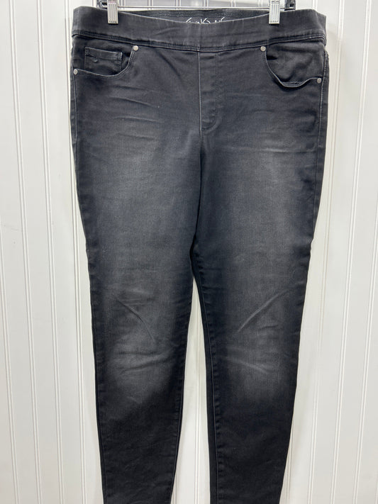 Jeans Skinny By Gloria Vanderbilt In Black Denim, Size:16