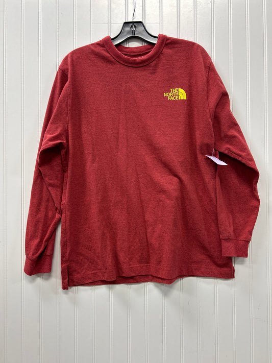 Athletic Top Ls Crewneck By The North Face In Red, Size:L