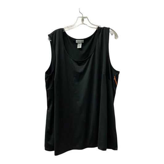 Top Sleeveless Basic By Catherines In Black, Size:3X