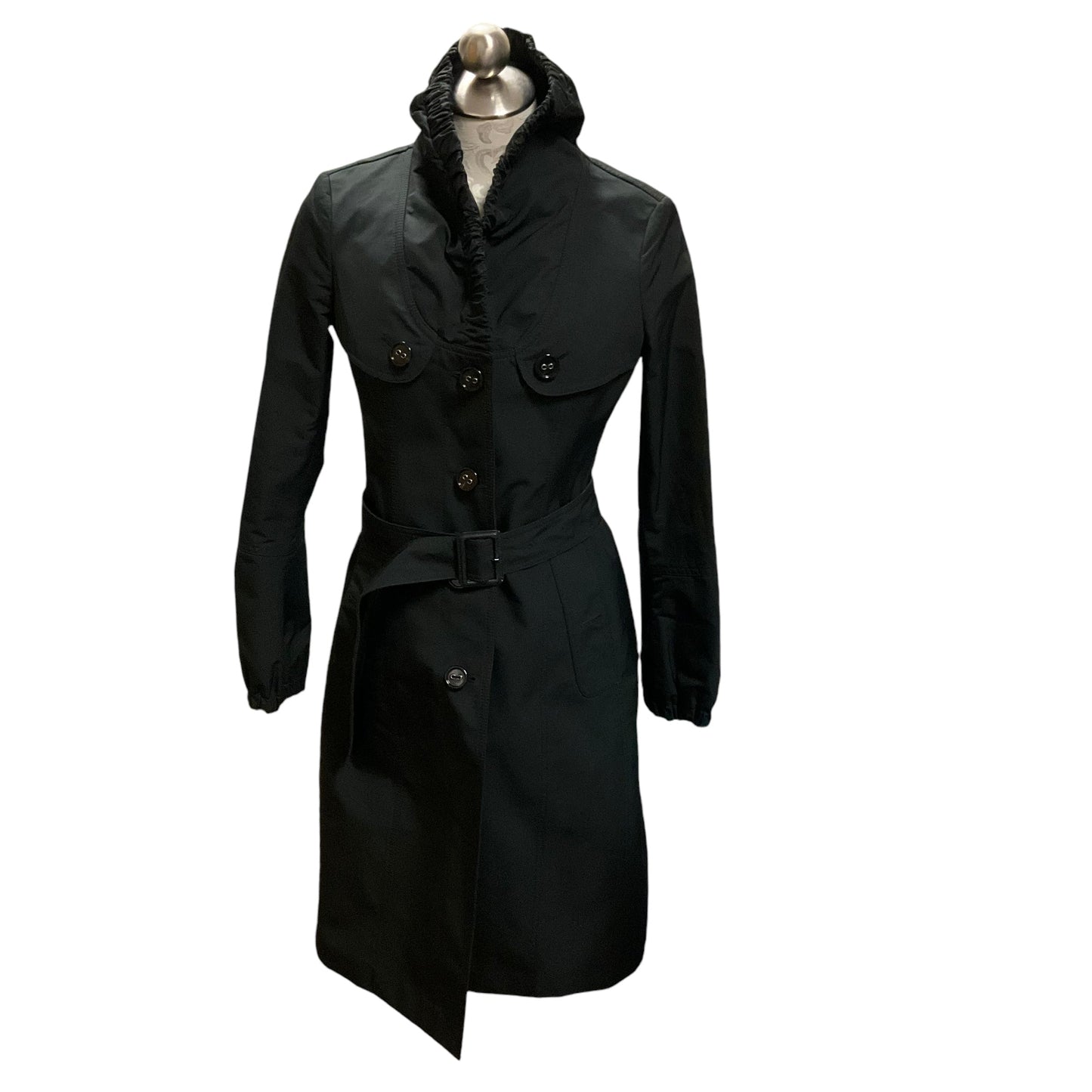 Coat Luxury Designer By Burberry In Black, Size: S