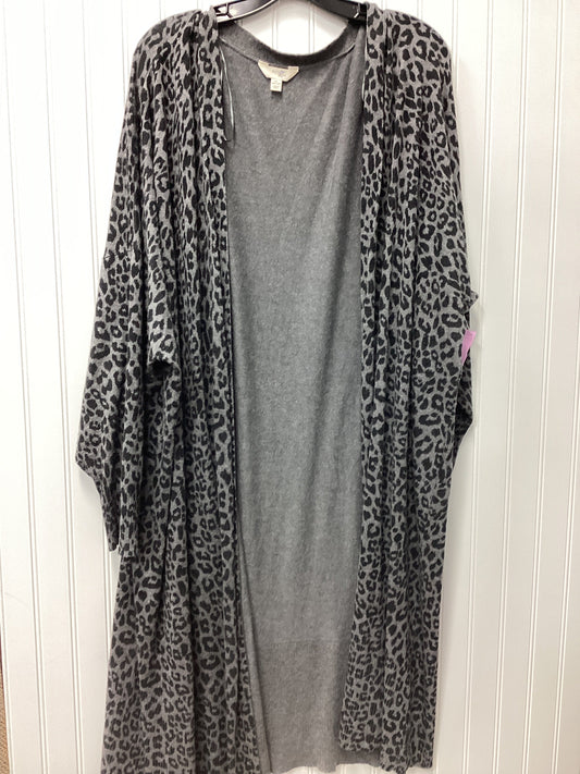 Cardigan By Terra & Sky In Animal Print, Size:4X