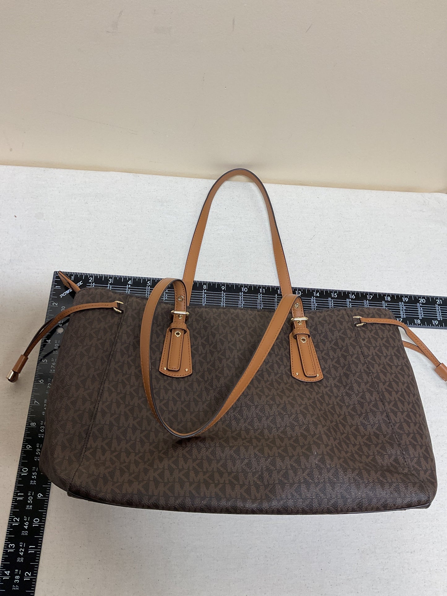 Tote Designer By Michael Kors In Brown, Size:Medium