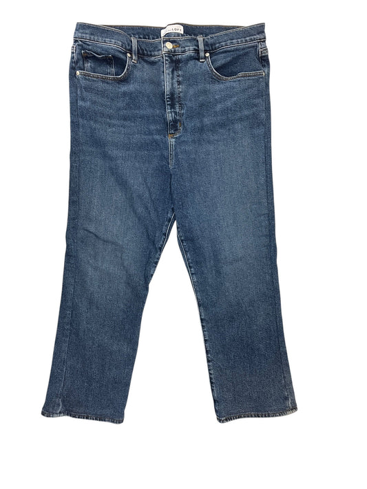 Jeans Straight By Loft In Blue Denim, Size:16