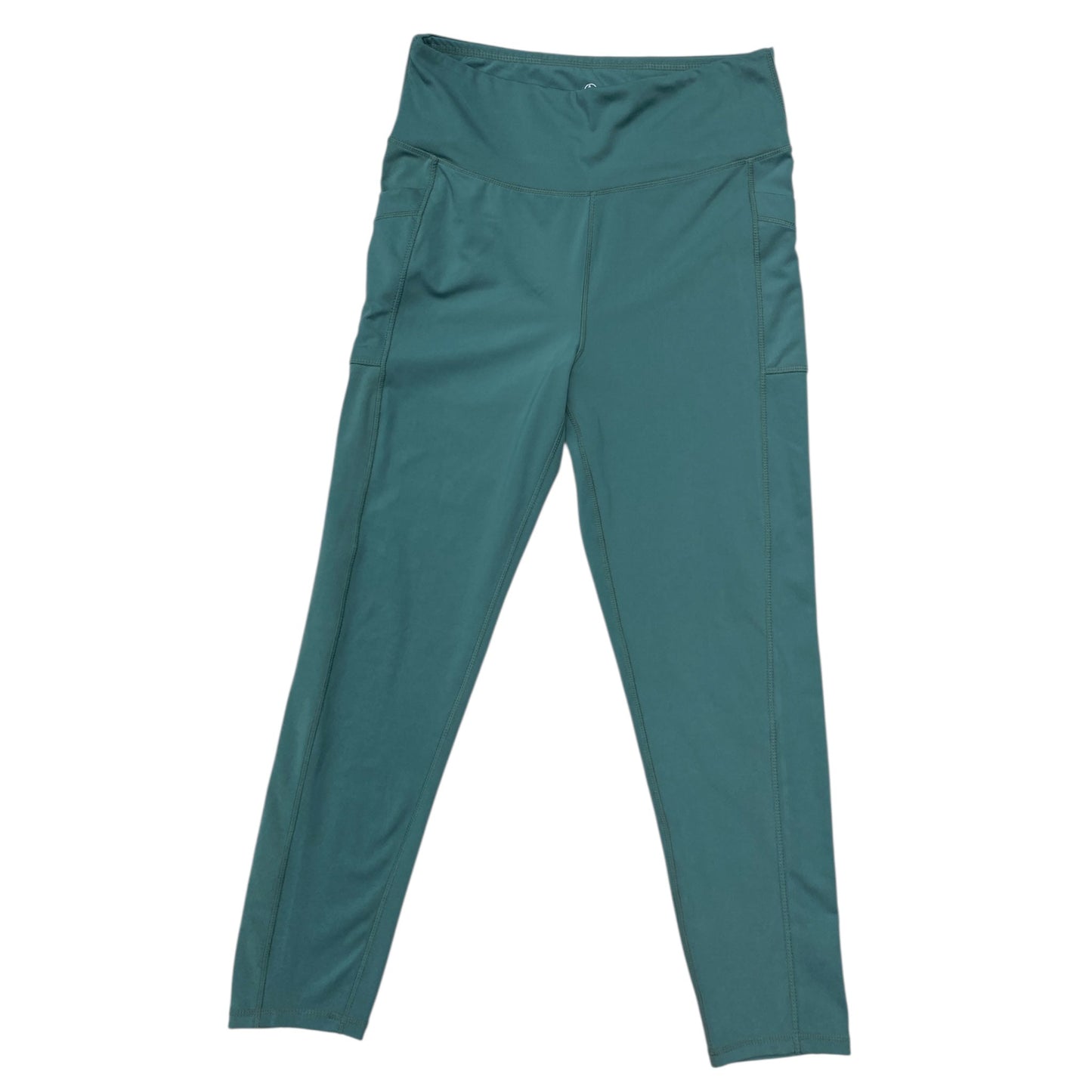 Athletic Leggings By Adrienne Vittadini In Green, Size:L