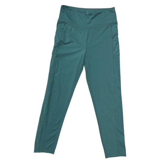 Athletic Leggings By Adrienne Vittadini In Green, Size:L