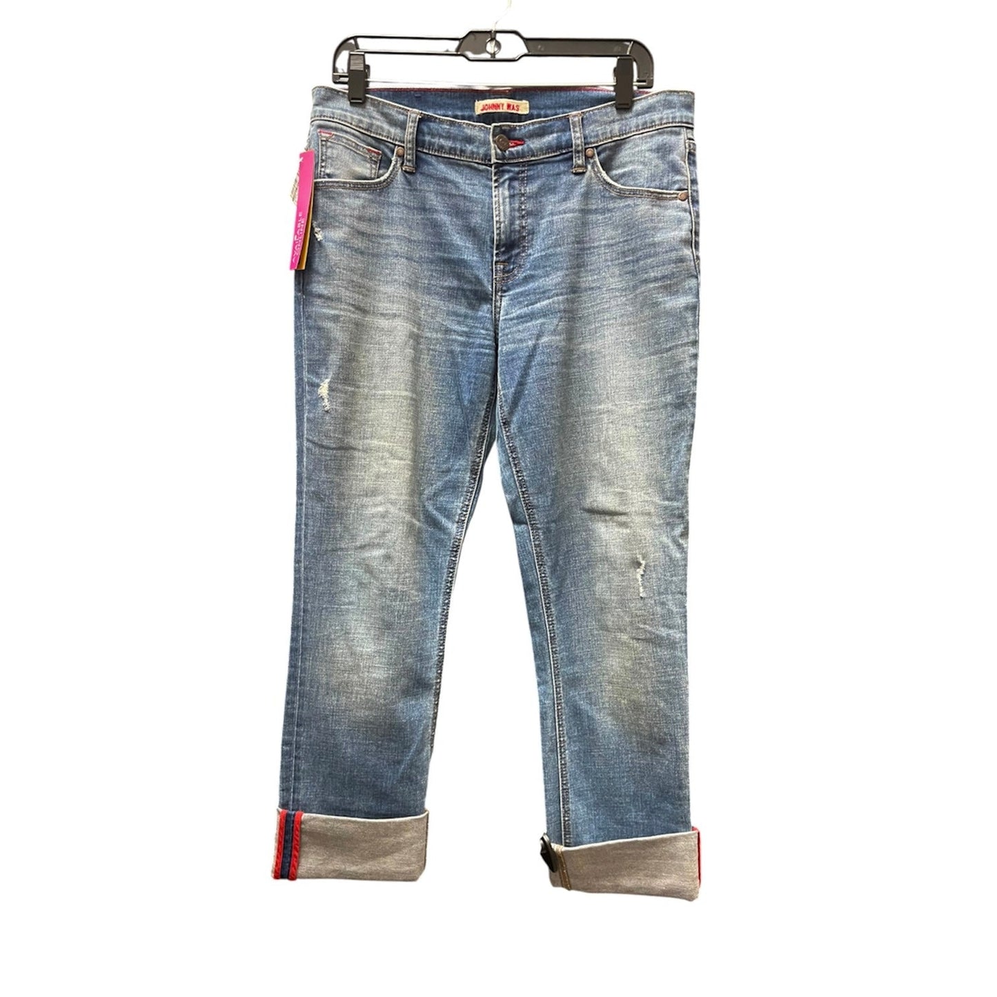 Jeans Designer By Johnny Was In Blue Denim, Size: 12