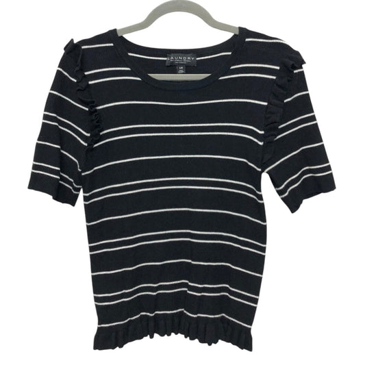 Top Ss By Laundry In Black & White, Size:L