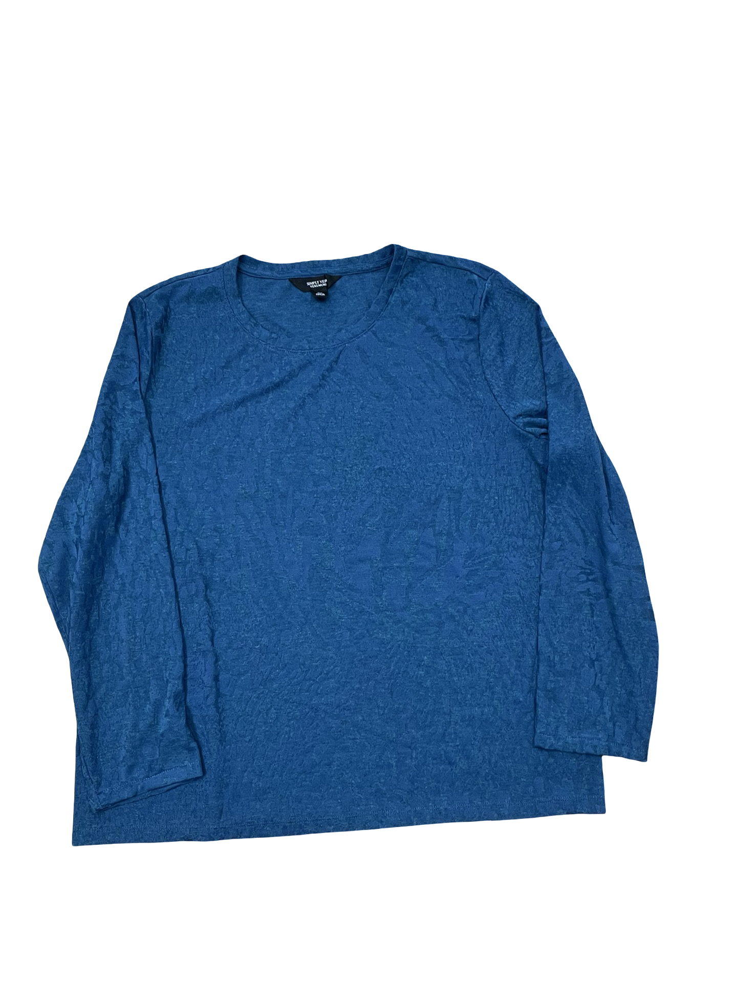 Top Ls Basic By Simply Vera In Teal, Size:Xl