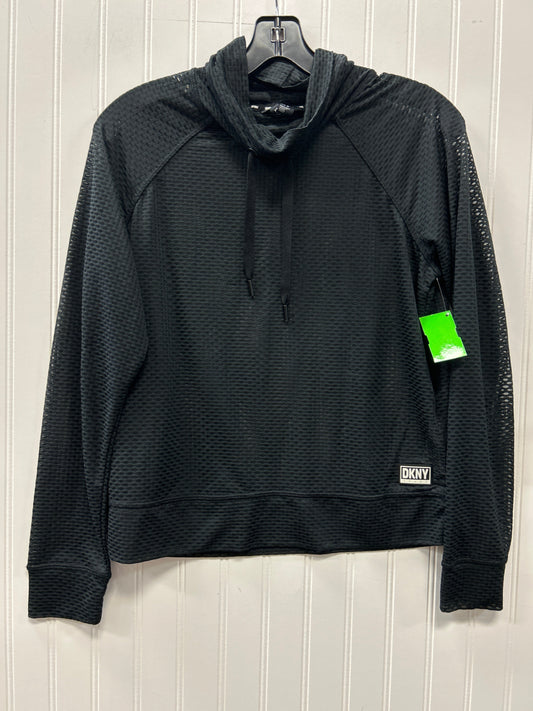 Athletic Top Ls Collar By Dkny In Black, Size:Xs