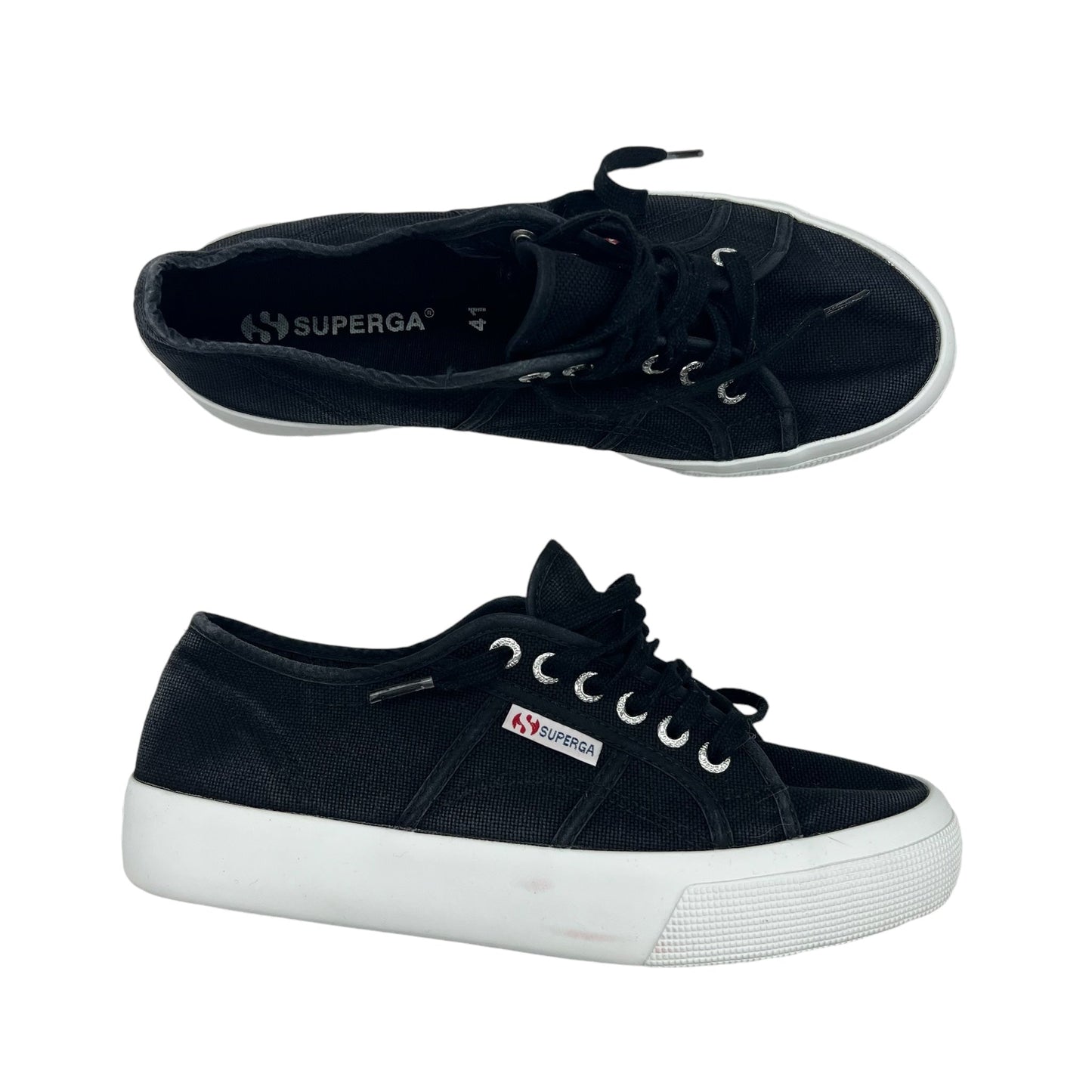 Shoes Flats By Superga In Black, Size:10.5