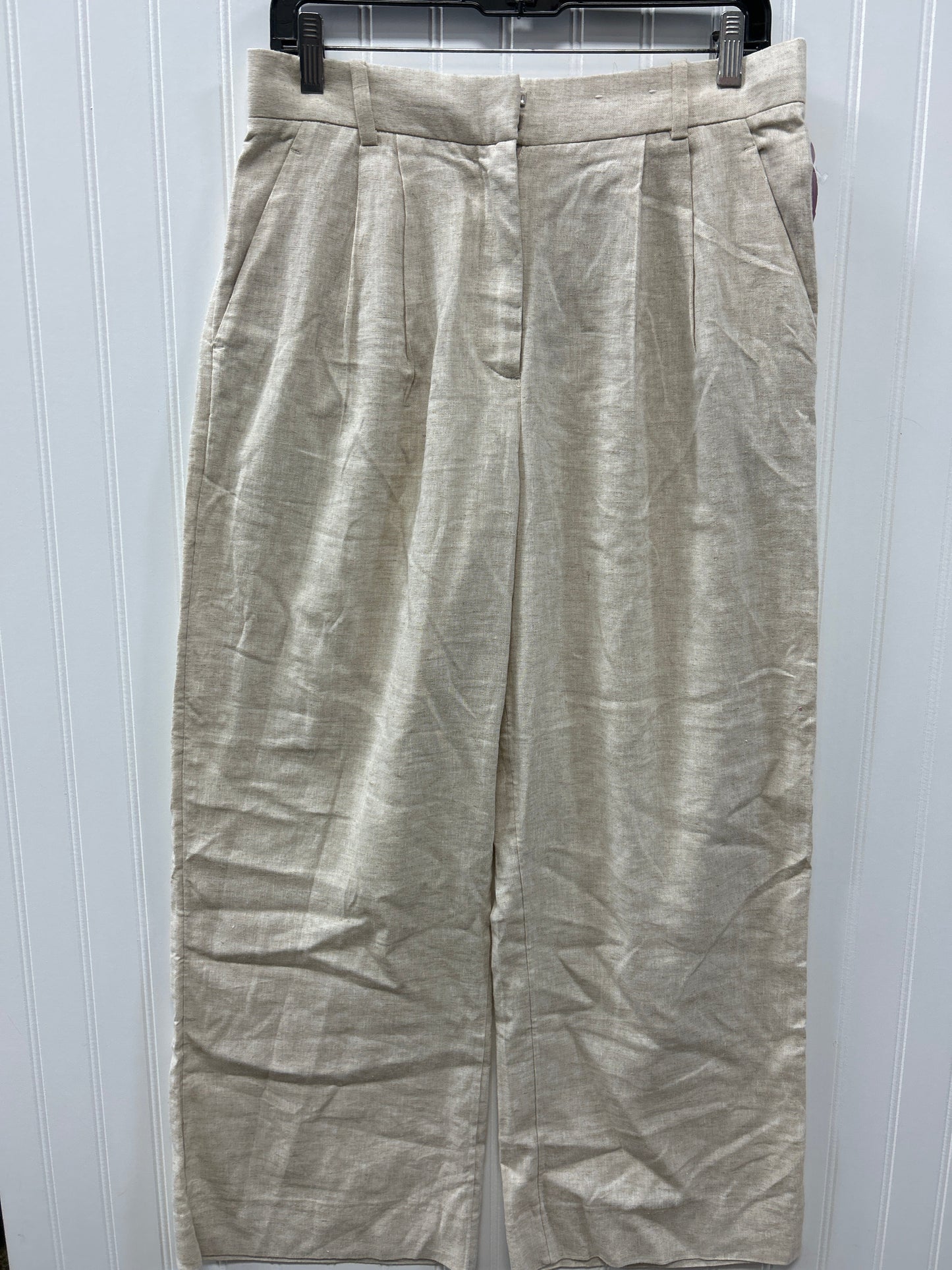 Pants Linen By Abercrombie And Fitch In Cream, Size:10P