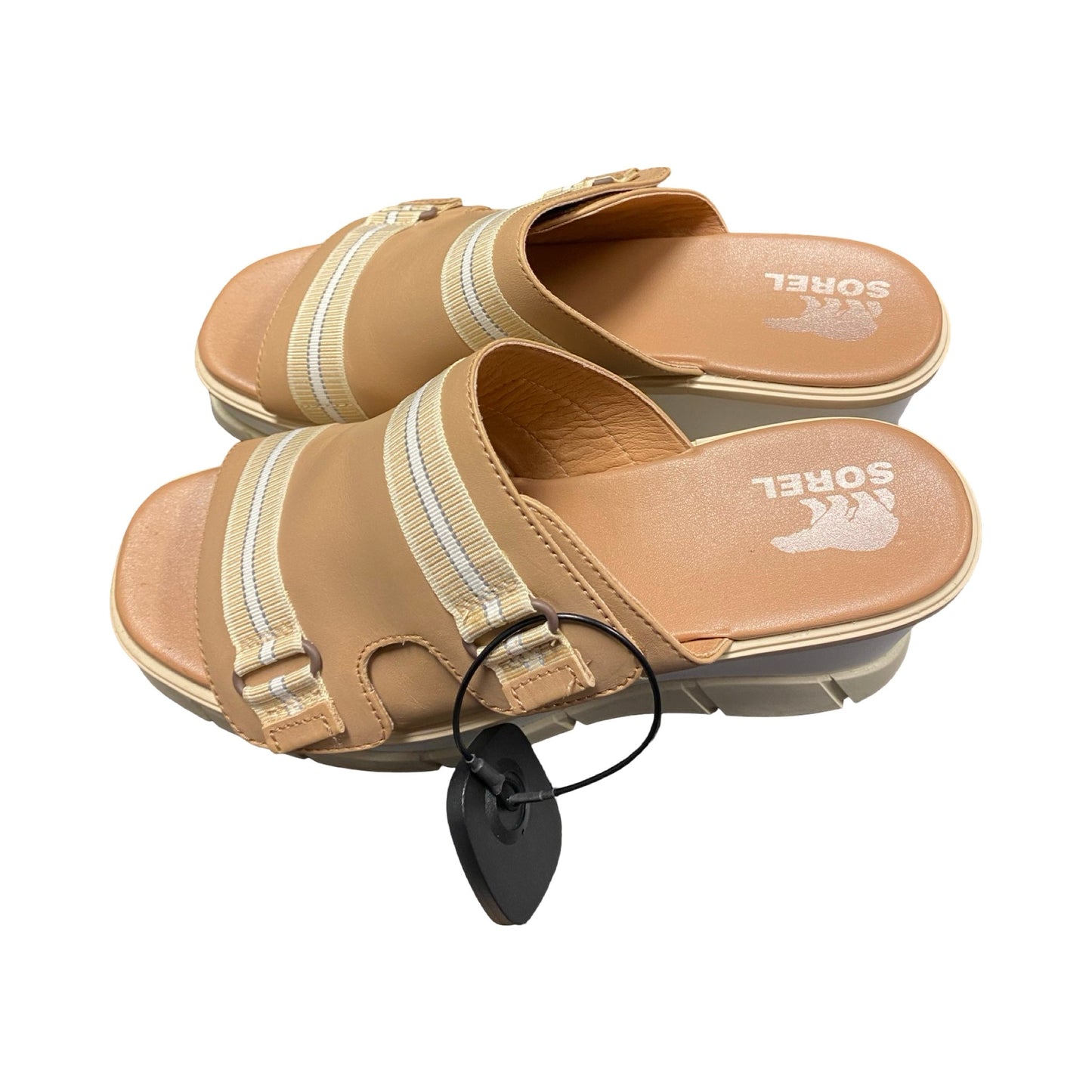 Sandals Designer By Sorel In Tan, Size:8.5