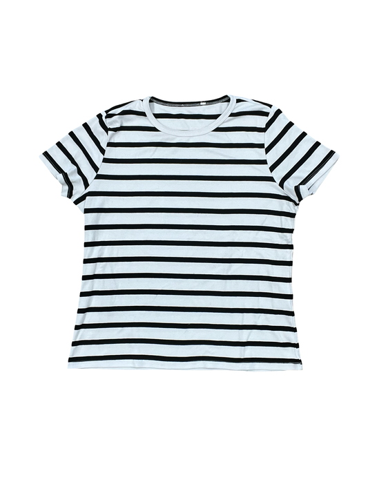 Top Ss By Clothes Mentor In Black & White, Size:Xl