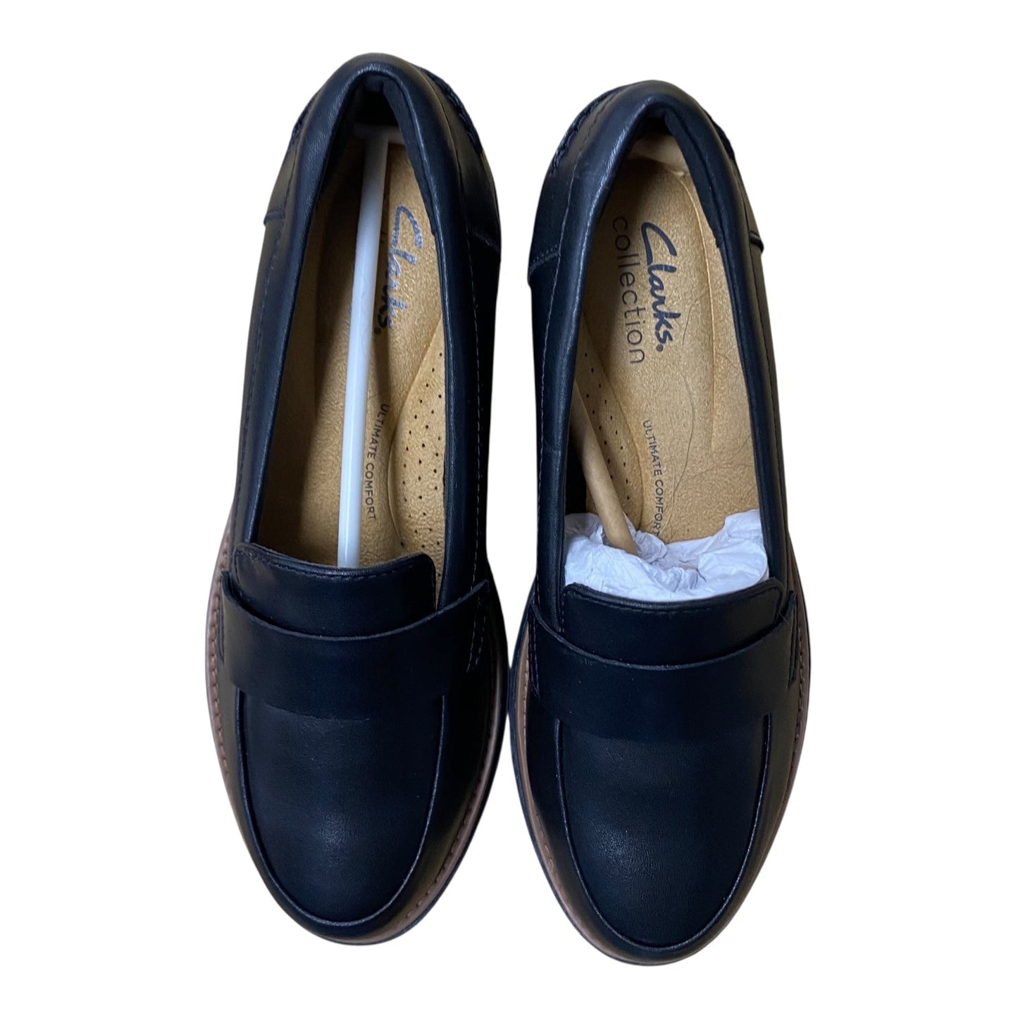 Shoes Flats By Clarks In Black, Size:5