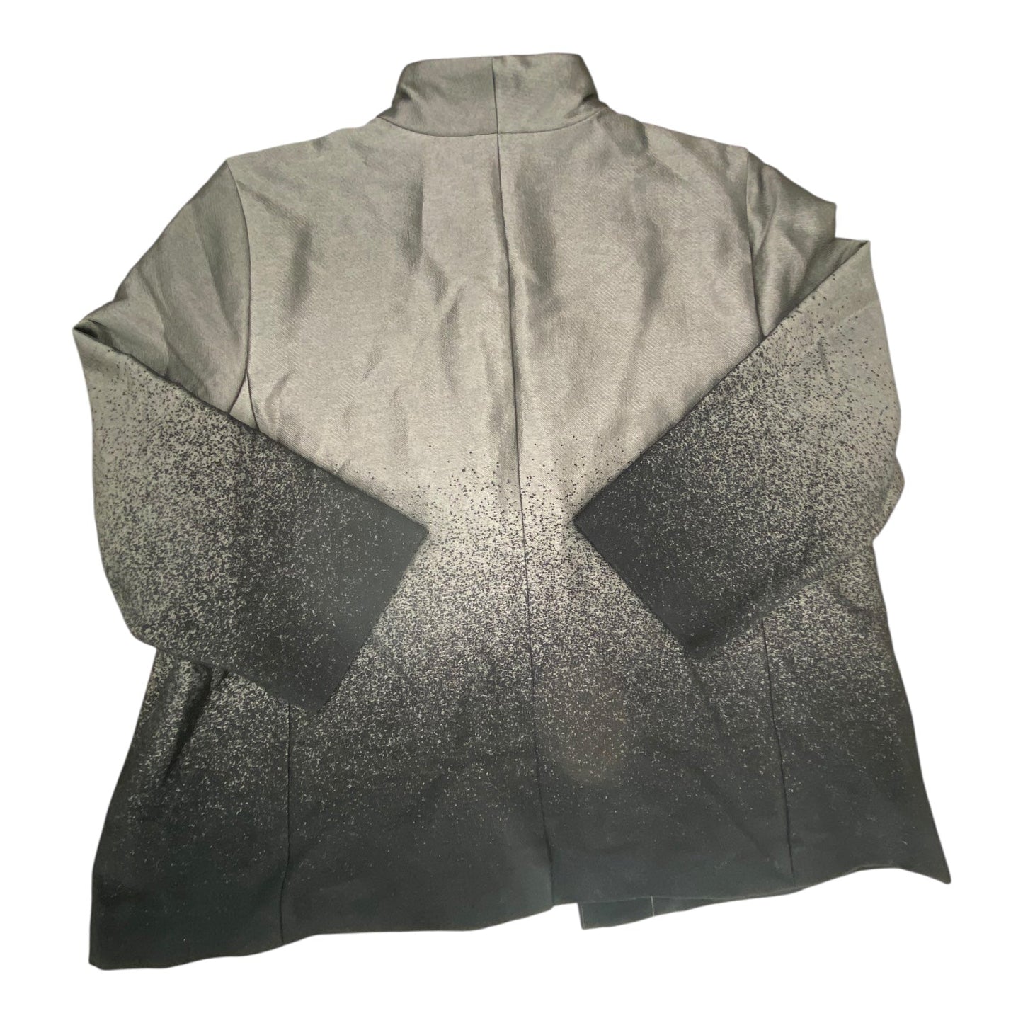 Blazer Designer By Eileen Fisher In Black & Grey, Size:Xl