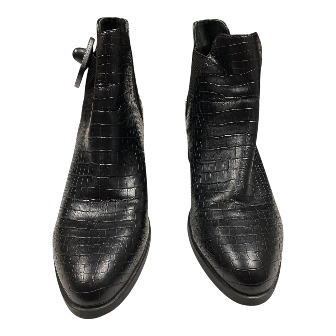 Boots Ankle Heels By Steve Madden In Black, Size:8.5