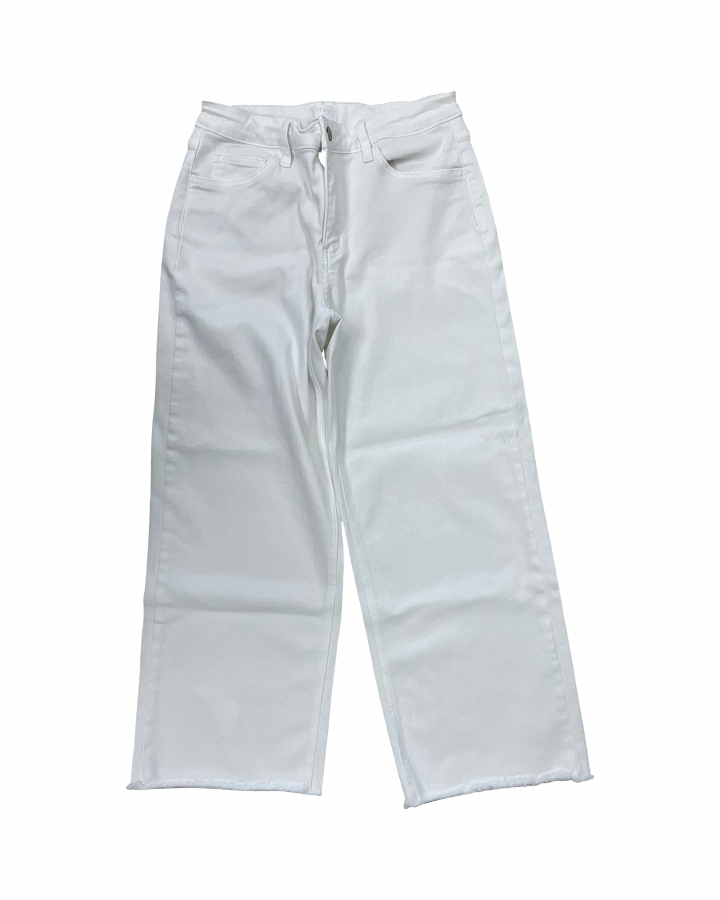 Jeans Cropped By Vervet In White, Size:10