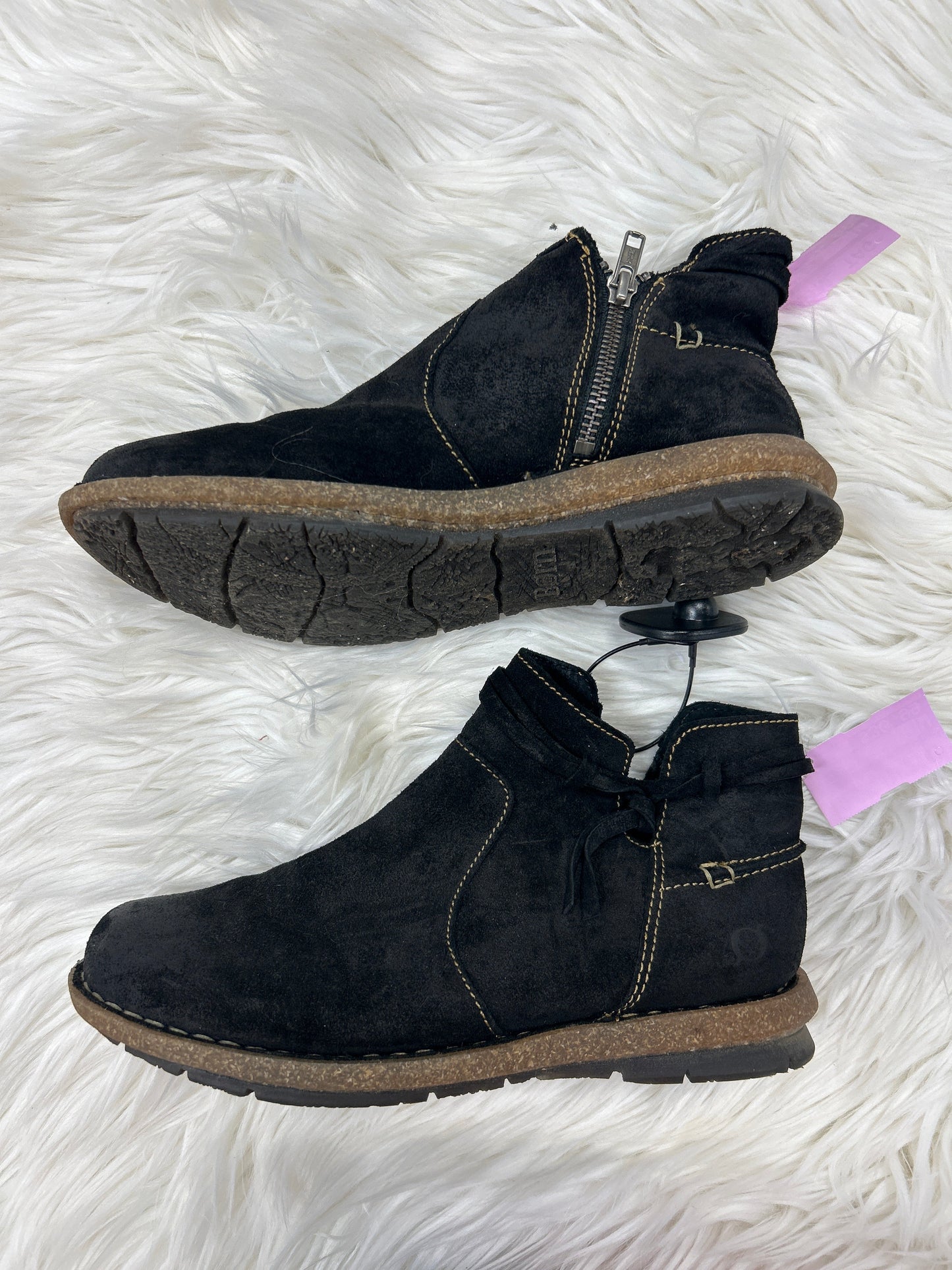 Boots Ankle Flats By Born In Black, Size:8.5