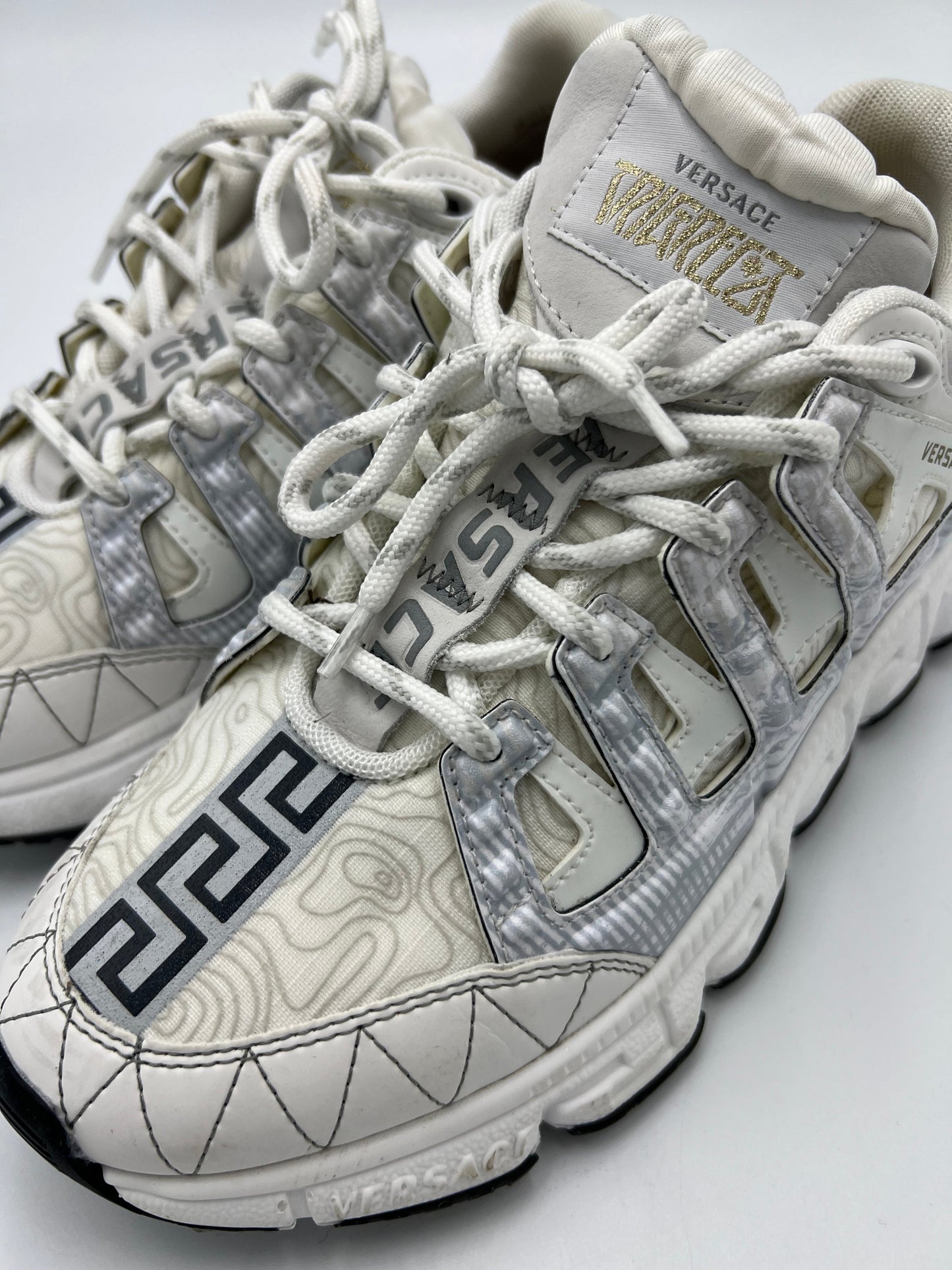 New! Versace Trigreca Luxury Designer Sneakers, Size: 8.5 (38.5)