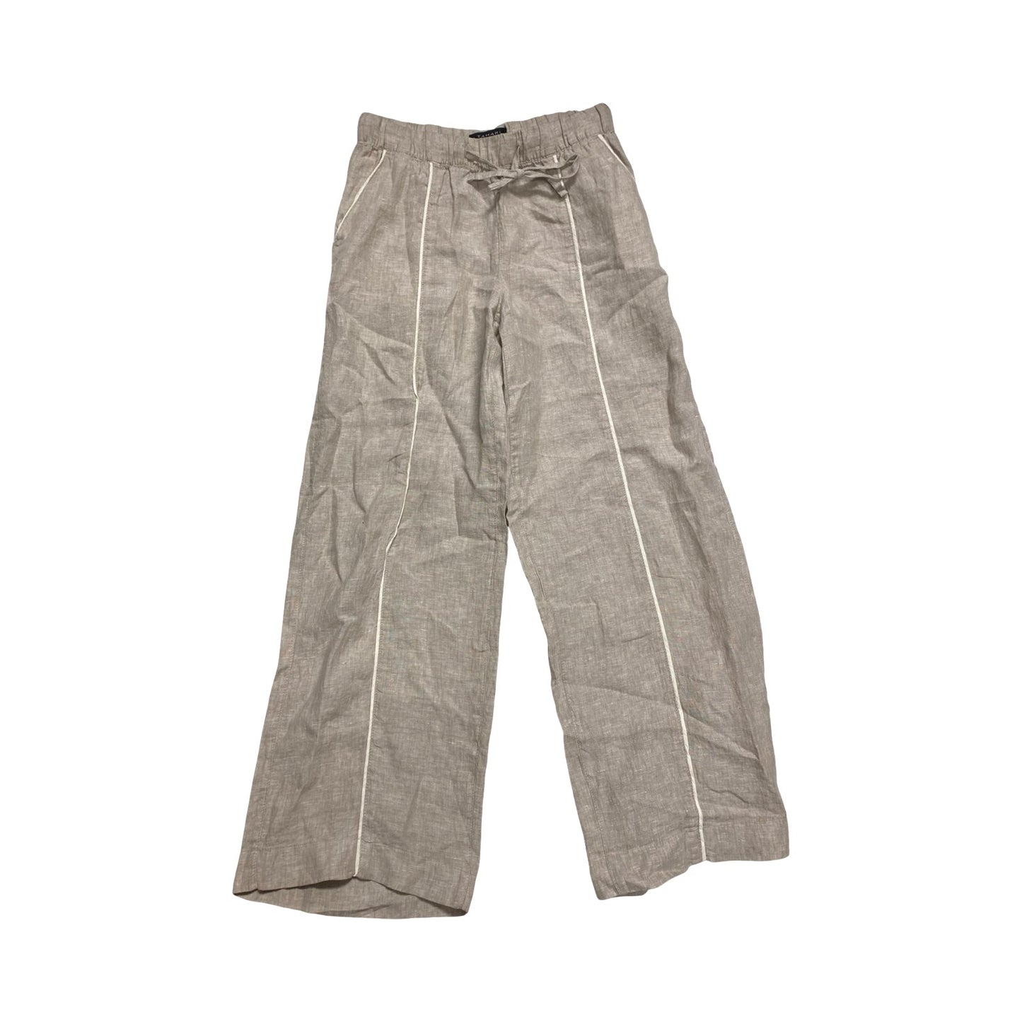 Pants Linen By Tahari In Tan, Size:S