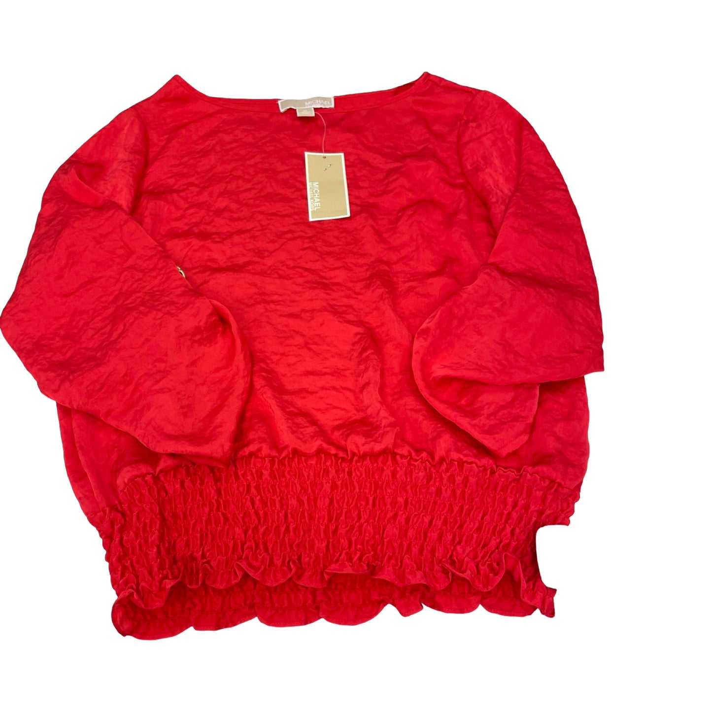 Top 3/4 Sleeve By Michael By Michael Kors In Red, Size:M