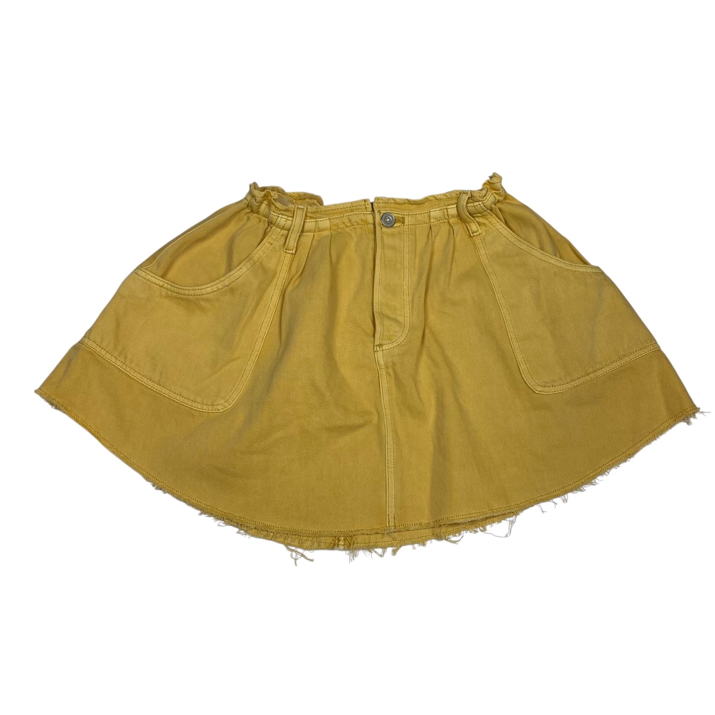 Skirt Mini & Short By Pilcro In Yellow Denim, Size:Xs