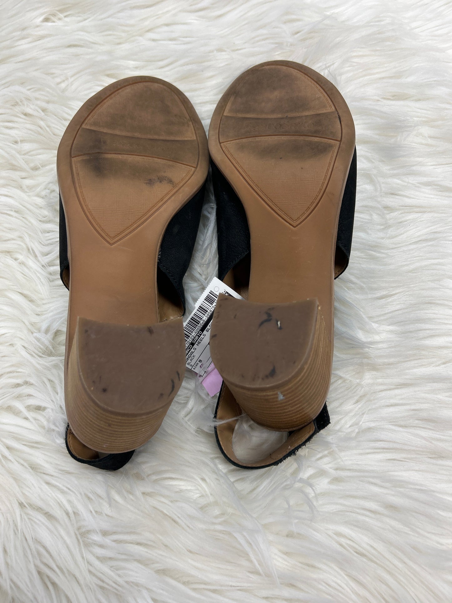 Sandals Heels Block By Franco Sarto In Black, Size:9