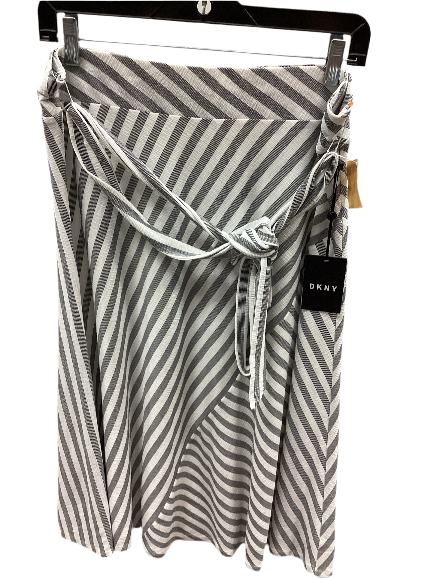 Skirt Maxi By Dkny In Grey & White, Size:M