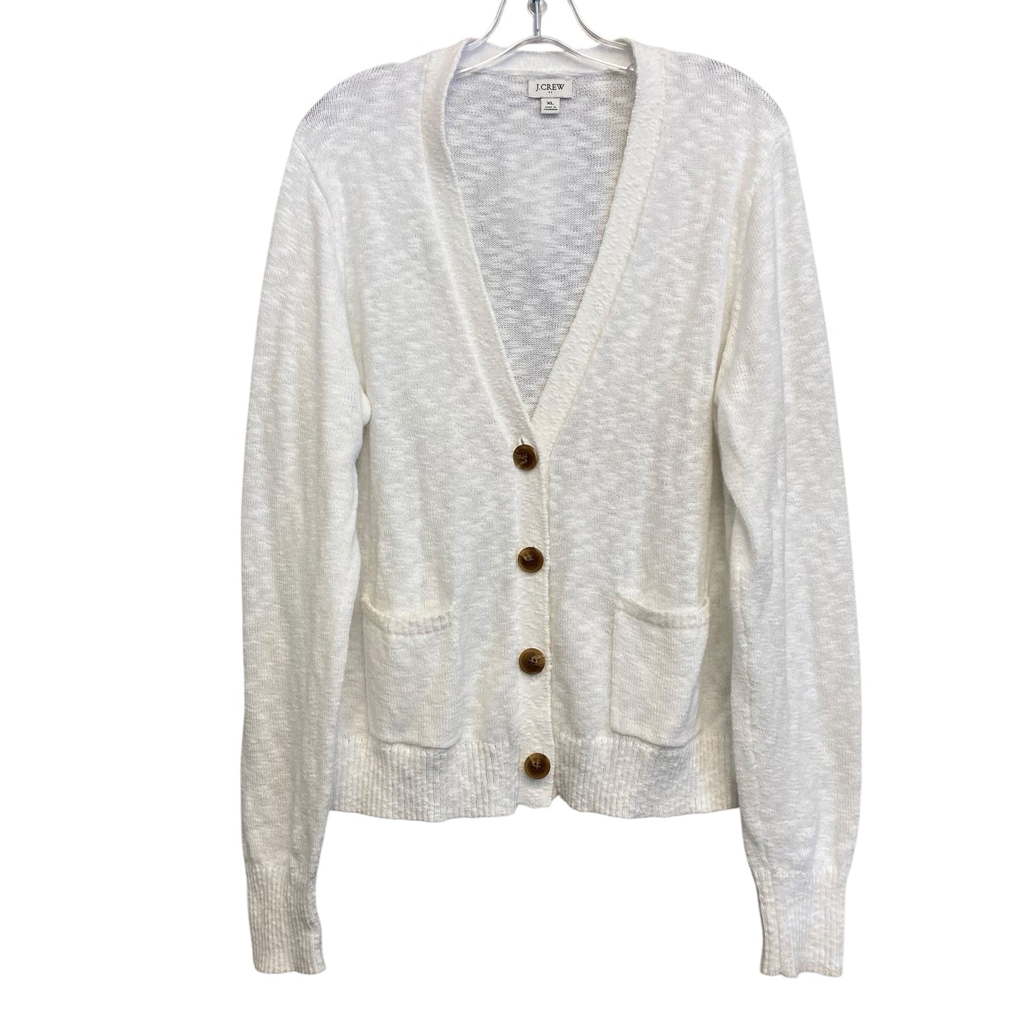 Cardigan By J. Crew In White, Size:Xl