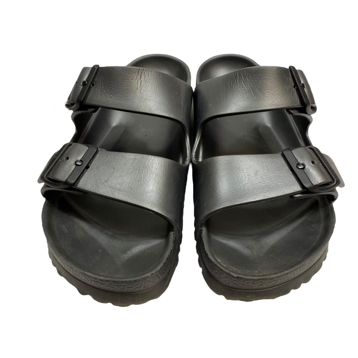 Sandals Flats By Birkenstock In Grey, Size:9