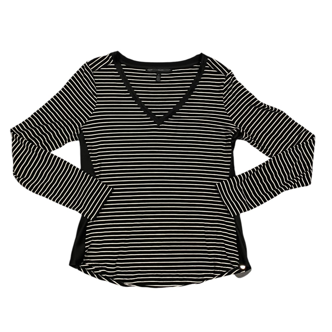 Top Long Sleeve By White House Black Market In Black & White, Size: S