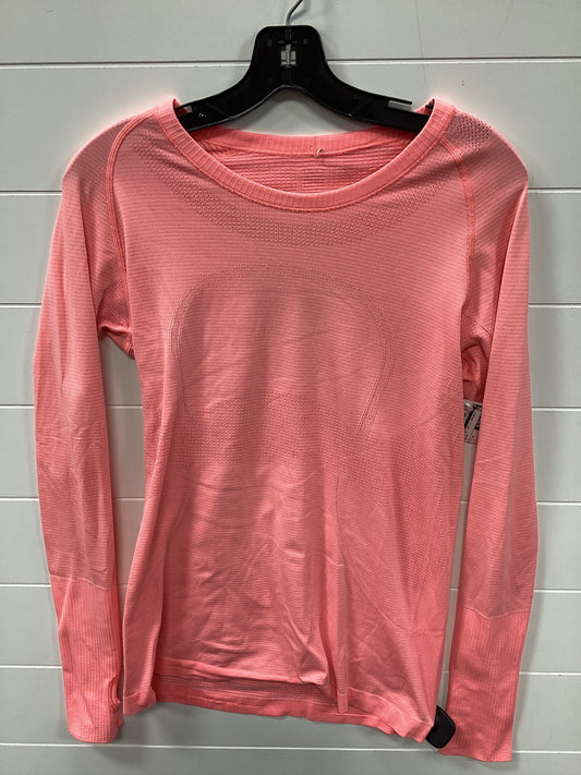 Athletic Top Ls Crewneck By Lululemon In Orange, Size:10