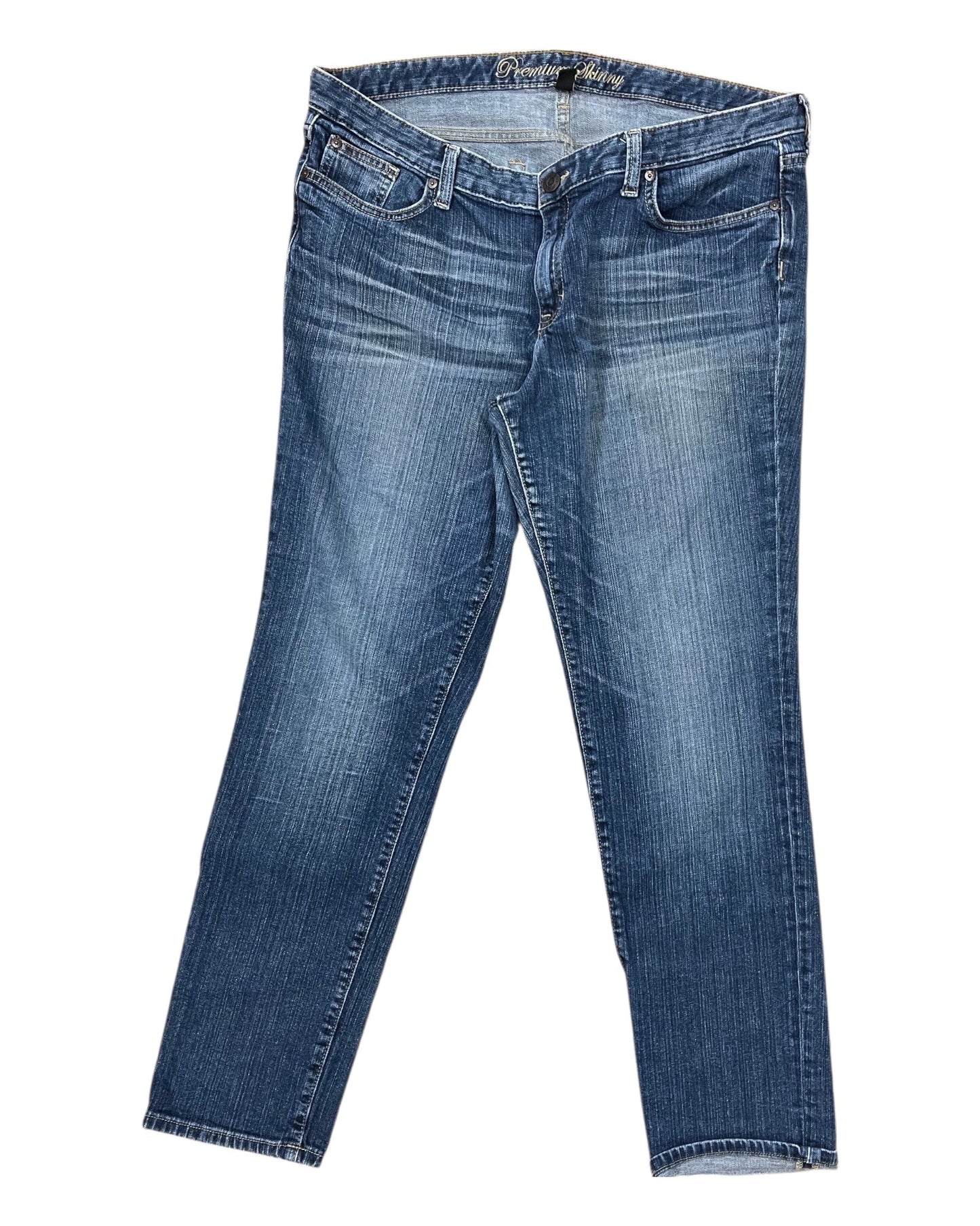 Jeans Skinny By Gap In Blue Denim, Size:16