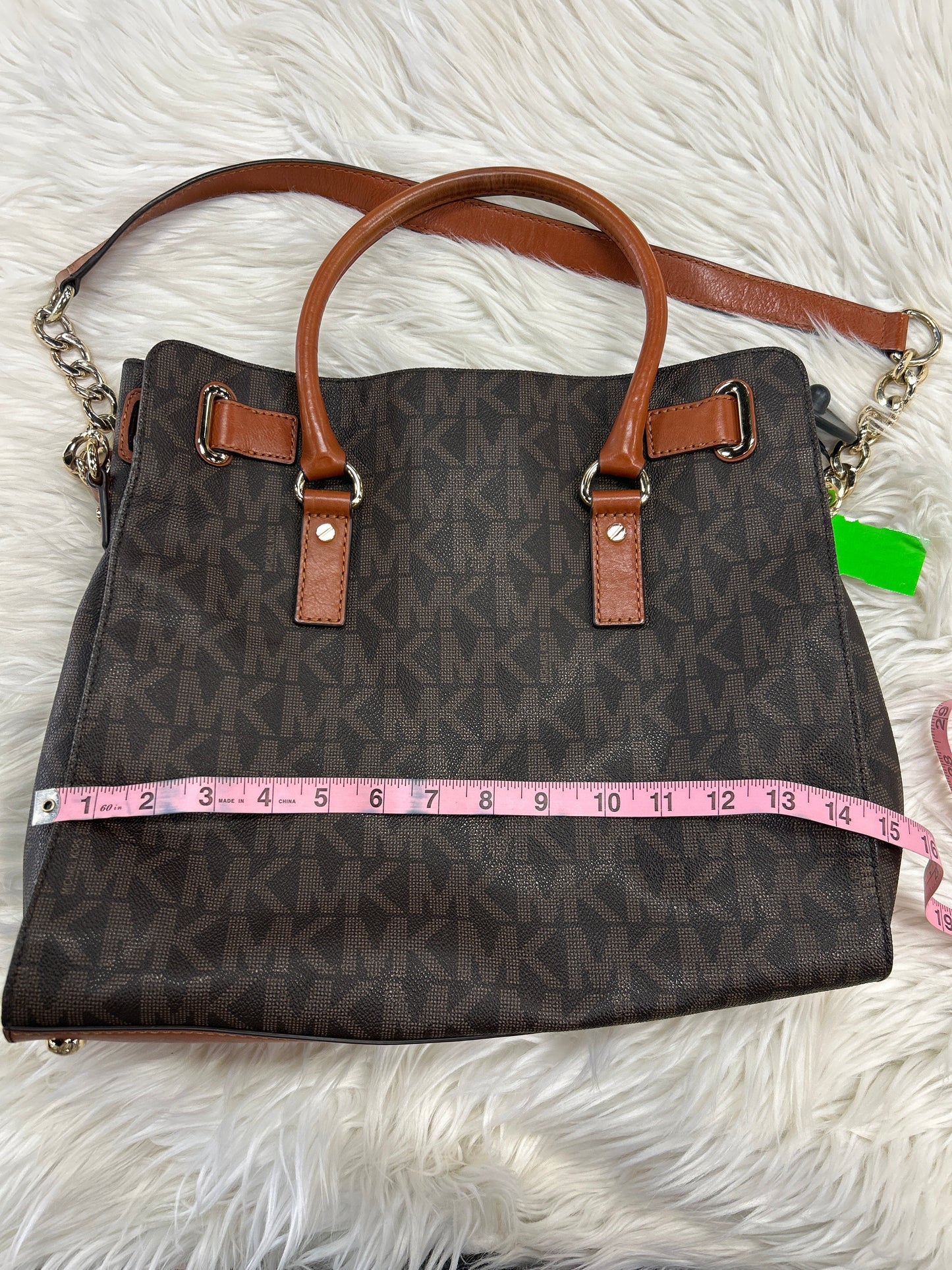 Handbag Designer By Michael Kors In Brown, Size:Large