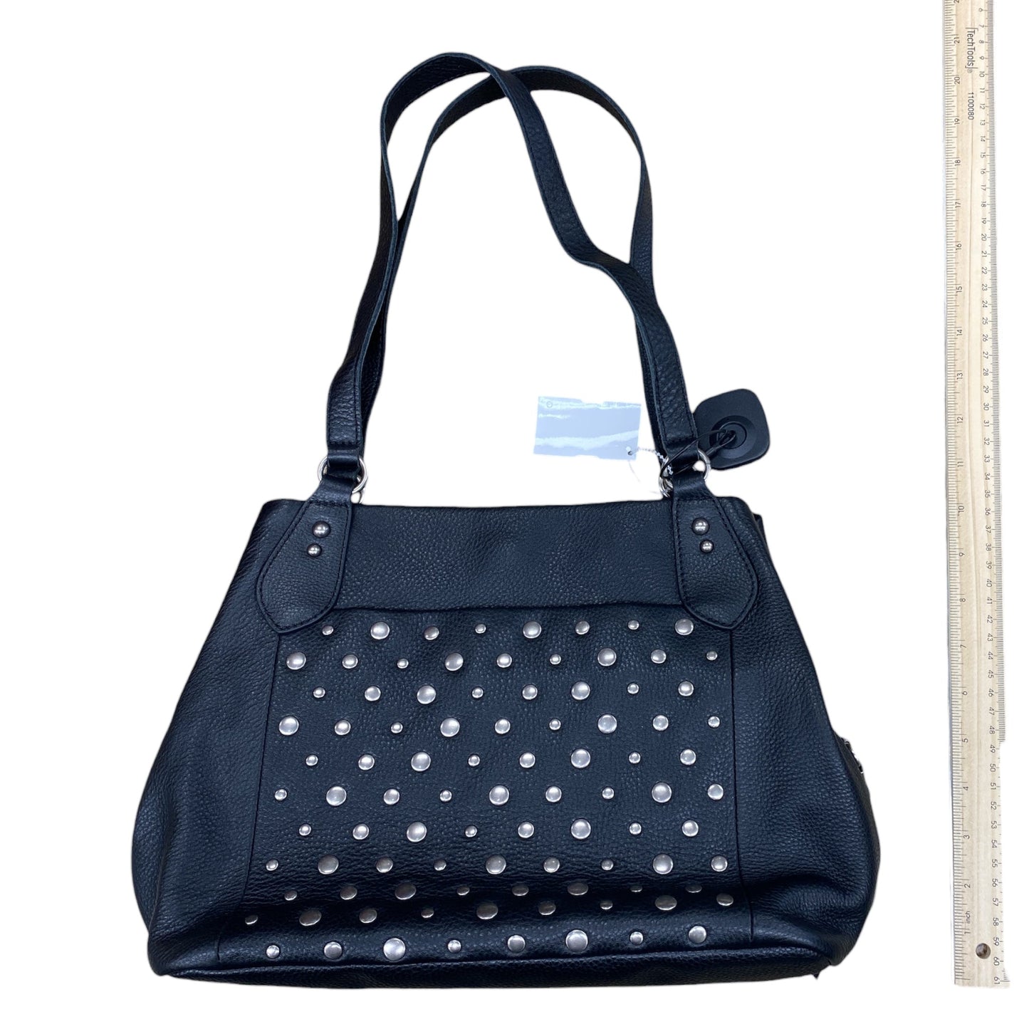 Handbag Leather By The Sak In Black & Silver, Size:Small