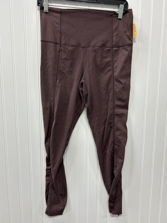 Athletic Leggings By Nike Apparel In Maroon, Size:L