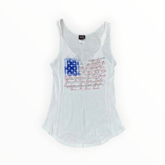Tank Top By Harley Davidson In White, Size:M