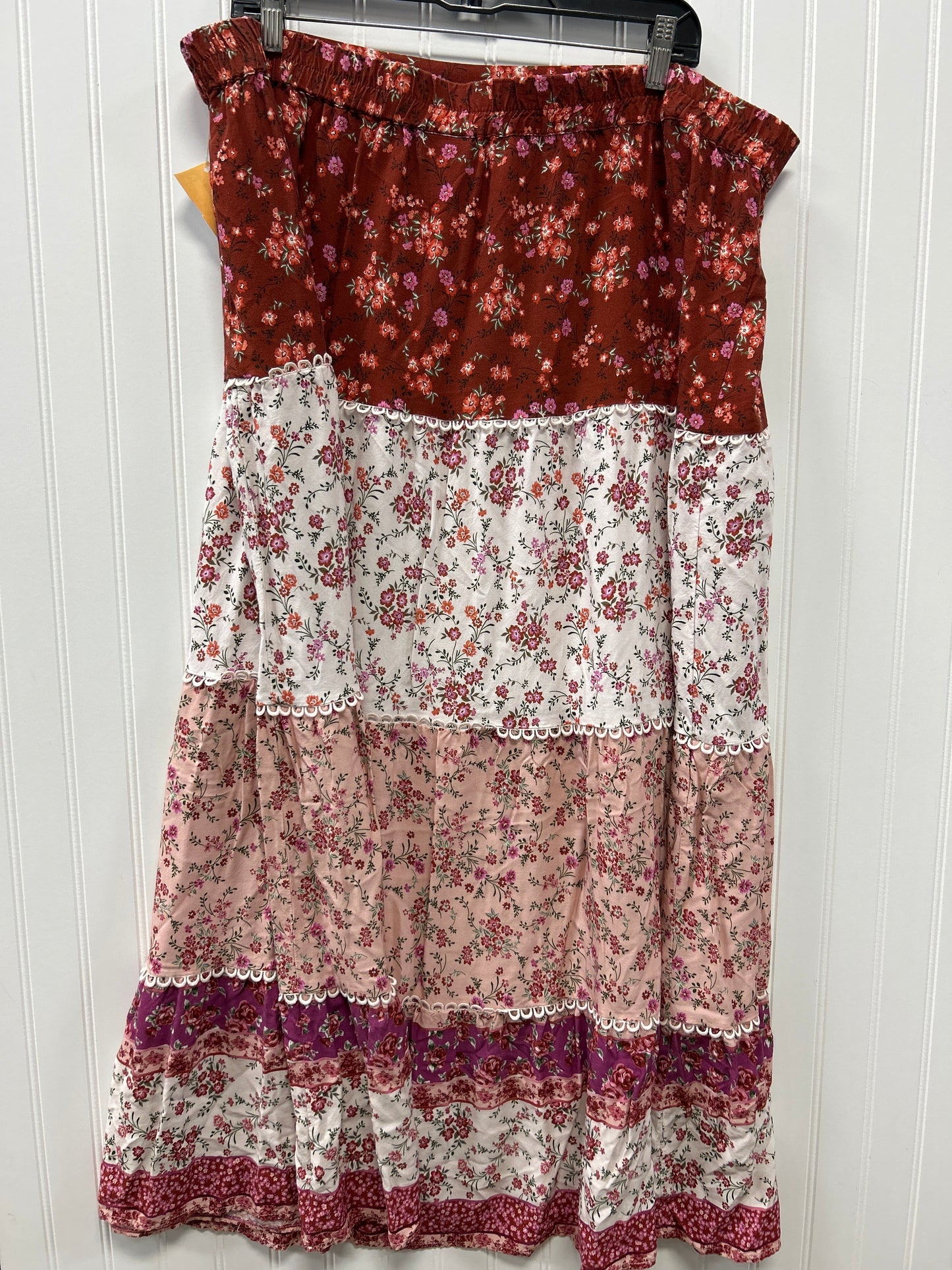 Skirt Maxi By Arula In Floral Print, Size:2X