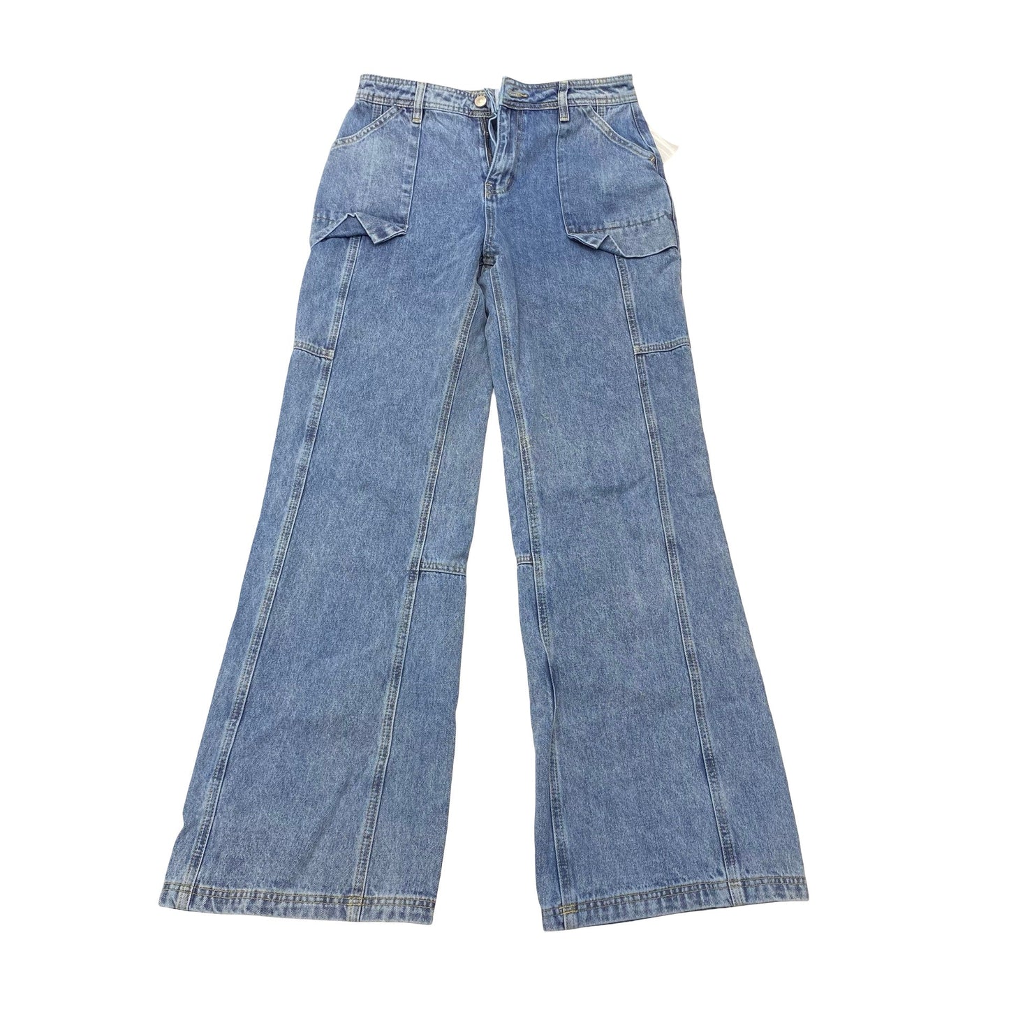 Jeans Straight By Princess Polly In Blue Denim, Size:4