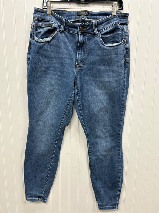 Jeans Skinny By Judy Blue In Blue Denim, Size:14