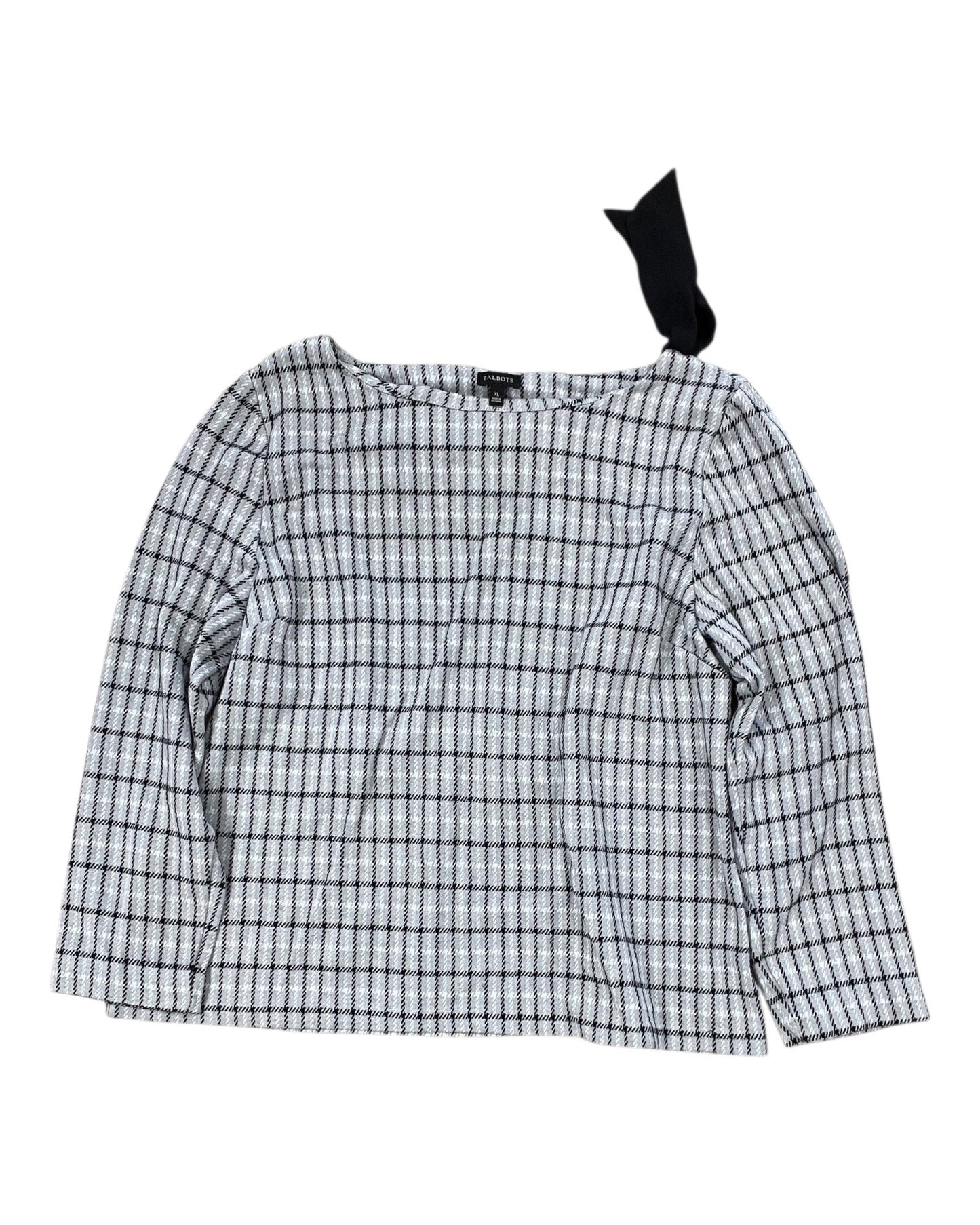Top Ls By Talbots In Black & Grey, Size:Xl