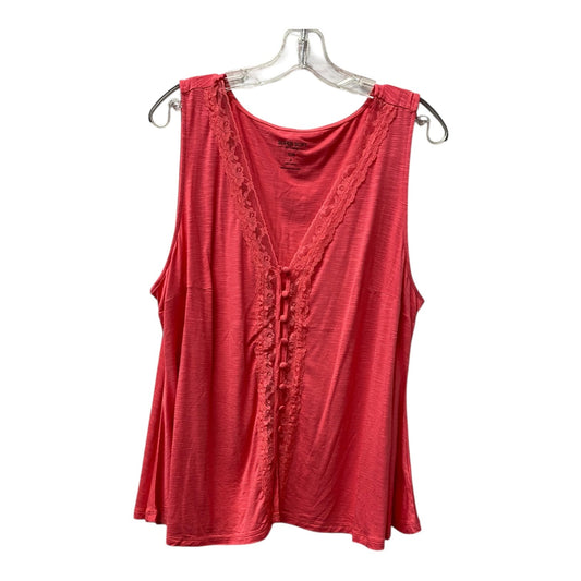Top Sleeveless By Torrid In Pink, Size:2X