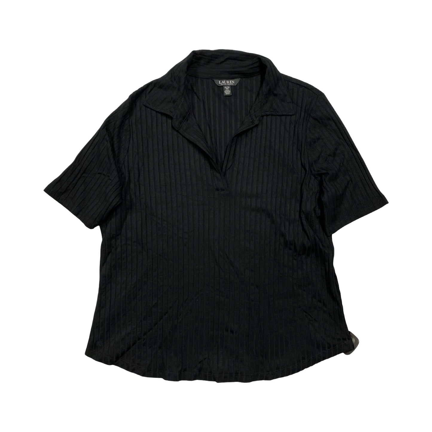 Top Ss By Lauren By Ralph Lauren In Black, Size:2X