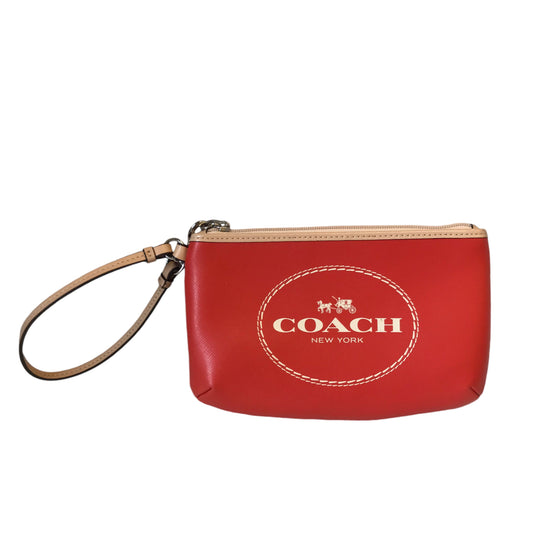 Wristlet Designer By Coach In Orange, Size:Small