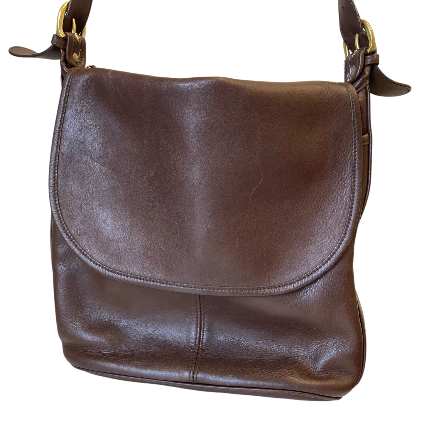 Crossbody Designer By Coach In Brown, Size:Large