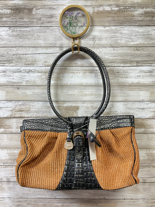 Handbag Designer By Brahmin In Black & Brown, Size:Medium