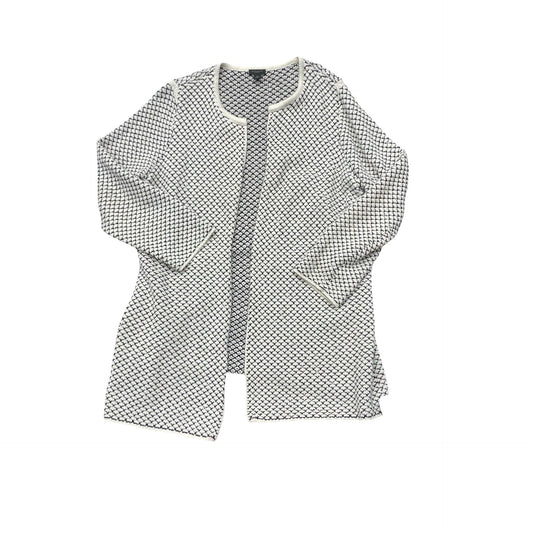 Sweater Cardigan By Ann Taylor In Black & White, Size:Xl